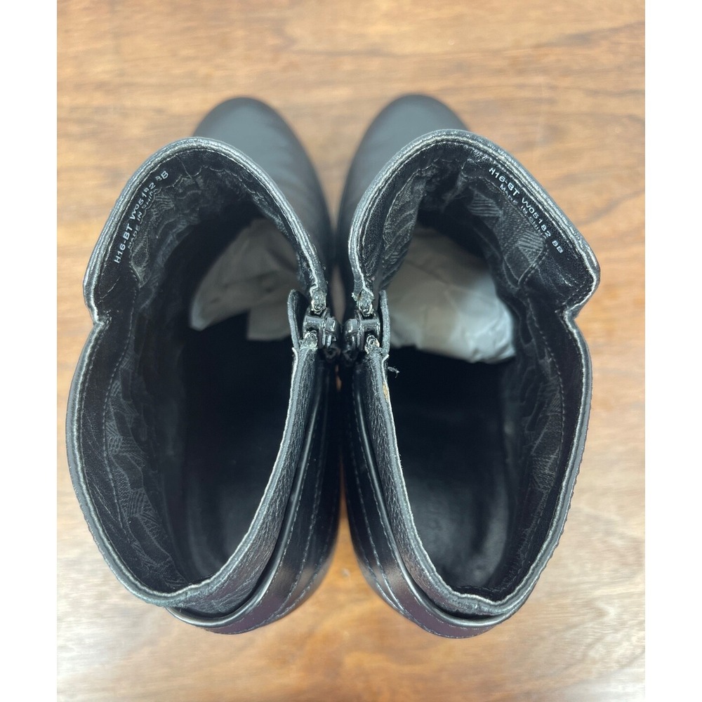 Cole Haan Grand OS Bootie Sz 8 Black Leather Hayes Block Heel Boot Ankle W05182 - Picture 8 of 16